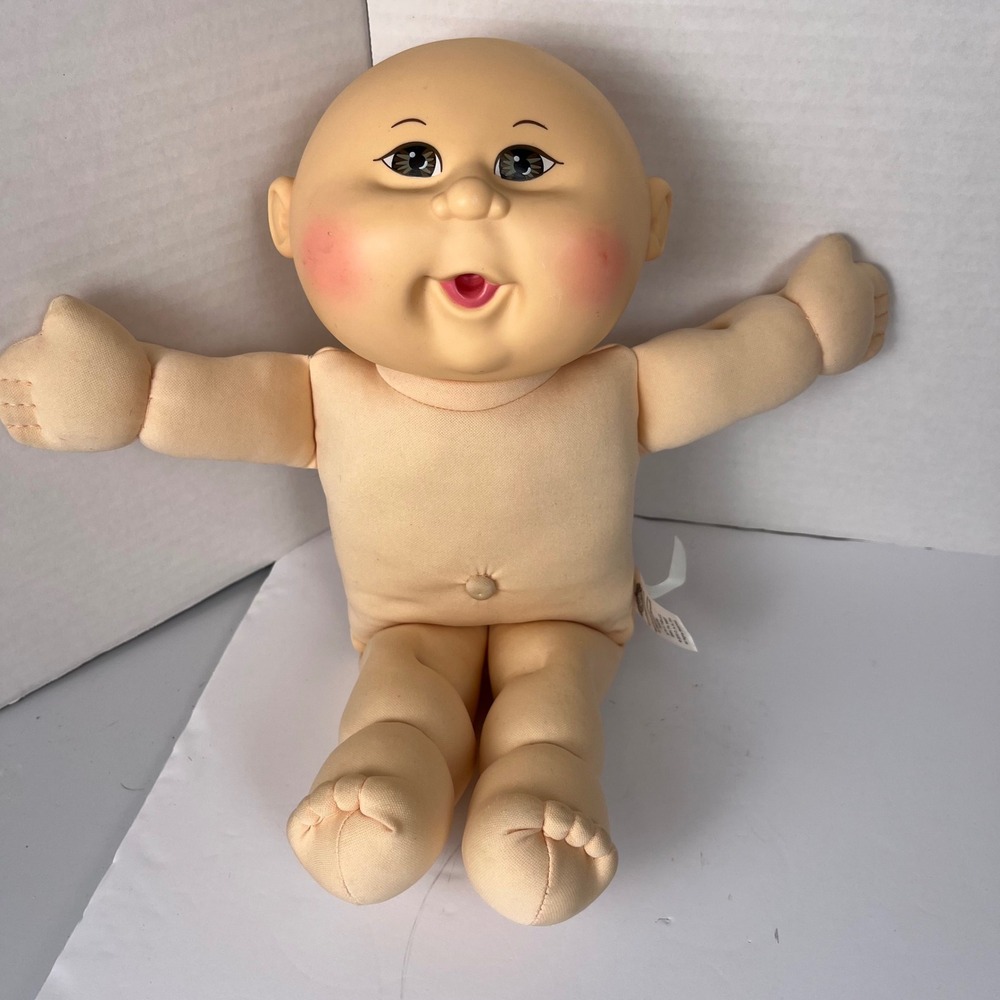 RARE Cabbage Patch Kids Babyland General Hospital 01B WCT Bald Head Baby Doll 17
